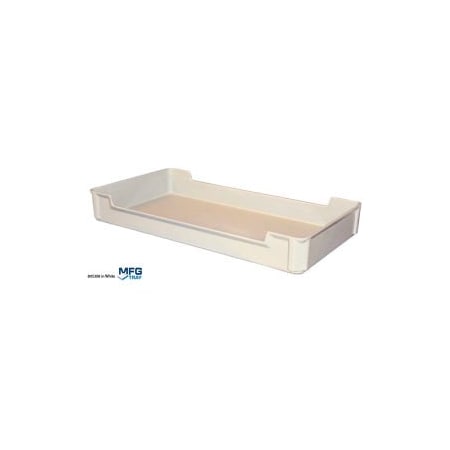 Mfg Tray Molded Fiberglass Stacking Ventilation Tray with Drop Sides 30 3/8" x 15 7/8" x 4 1/8" White 8053085269
